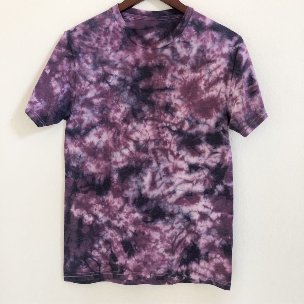 Purple tie-dye shirt